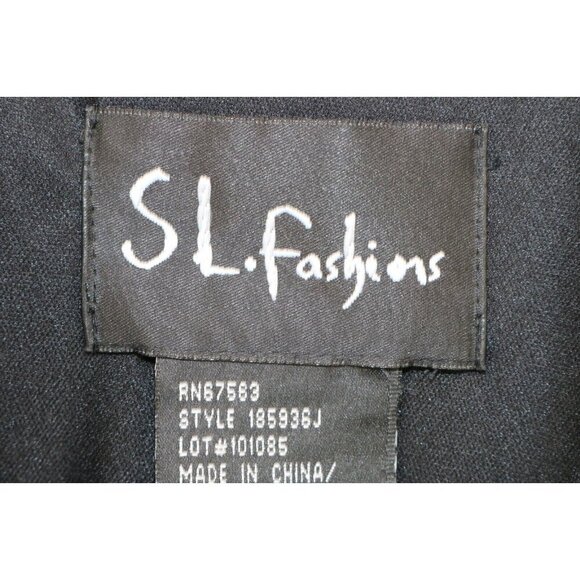 SL Fashions Vtg. Chiffon Beaded Midi Dress-Size 12-Dark Romantic-Fairycore - Picture 11 of 13